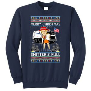 Merry Christmas Shitters Full Trump Ugly Christmas Sweater Sweatshirt