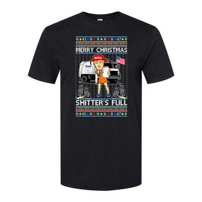 Merry Christmas Shitters Full Trump Ugly Christmas Sweater Softstyle CVC T-Shirt