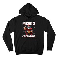 Merry Catchmas Santa Claus Baseball Catcher Xmas Christmas Hoodie