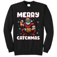 Merry Catchmas Santa Claus Baseball Catcher Xmas Christmas Sweatshirt