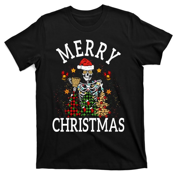 Merry Christmas Skull Skeleton funny  T-Shirt