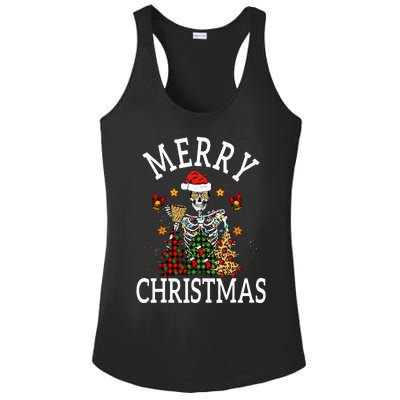 Merry Christmas Skull Skeleton funny  Ladies PosiCharge Competitor Racerback Tank