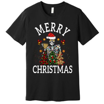 Merry Christmas Skull Skeleton funny  Premium T-Shirt