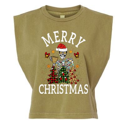 Merry Christmas Skull Skeleton funny  Garment-Dyed Women's Muscle Tee