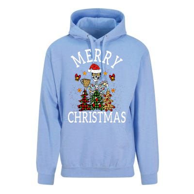 Merry Christmas Skull Skeleton funny  Unisex Surf Hoodie