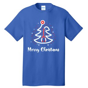 Merry Christmas Stethoscope Nurse Christmas Gift Tree Xmas Gift Tall T-Shirt