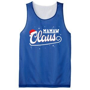 Mamaw Claus Santa Christmas Family Matching Pajama Gift Mesh Reversible Basketball Jersey Tank