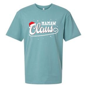 Mamaw Claus Santa Christmas Family Matching Pajama Gift Sueded Cloud Jersey T-Shirt