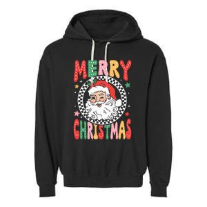 Merry Christmas Santa Claus Christmas Vibes Garment-Dyed Fleece Hoodie