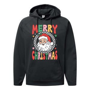 Merry Christmas Santa Claus Christmas Vibes Performance Fleece Hoodie