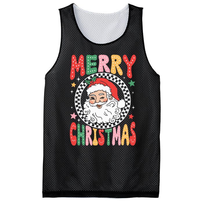 Merry Christmas Santa Claus Christmas Vibes Mesh Reversible Basketball Jersey Tank