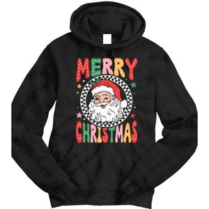 Merry Christmas Santa Claus Christmas Vibes Tie Dye Hoodie