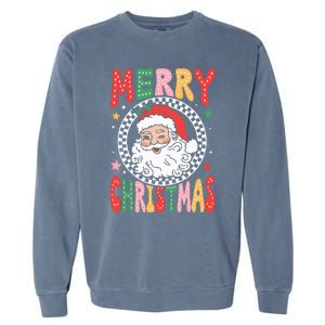 Merry Christmas Santa Claus Christmas Vibes Garment-Dyed Sweatshirt