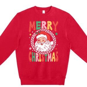 Merry Christmas Santa Claus Christmas Vibes Premium Crewneck Sweatshirt