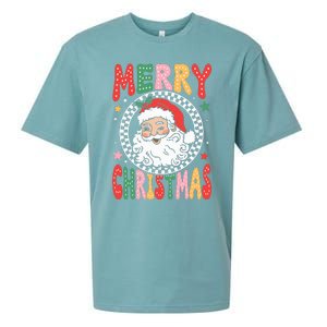 Merry Christmas Santa Claus Christmas Vibes Sueded Cloud Jersey T-Shirt