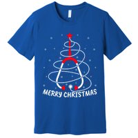 Merry Christmas Stethoscope Nursing Nurse Christmas Tree Funny Gift Premium T-Shirt