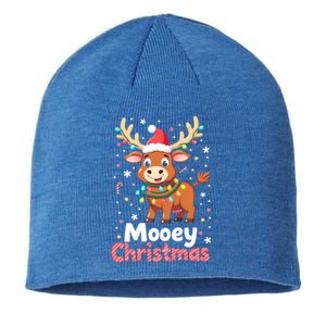 Mooey Christmas Santa Farmer Merry Highland Cow Christmas Gift Sustainable Beanie