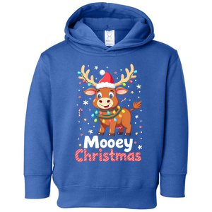 Mooey Christmas Santa Farmer Merry Highland Cow Christmas Gift Toddler Hoodie