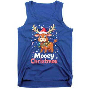 Mooey Christmas Santa Farmer Merry Highland Cow Christmas Gift Tank Top