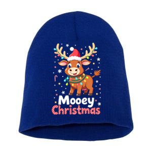 Mooey Christmas Santa Farmer Merry Highland Cow Christmas Gift Short Acrylic Beanie