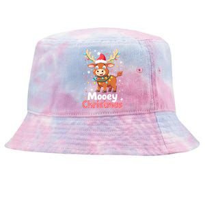 Mooey Christmas Santa Farmer Merry Highland Cow Christmas Gift Tie-Dyed Bucket Hat