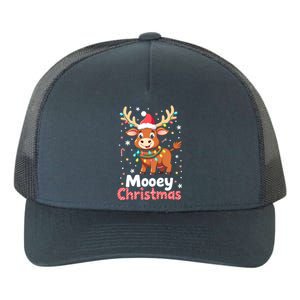 Mooey Christmas Santa Farmer Merry Highland Cow Christmas Gift Yupoong Adult 5-Panel Trucker Hat