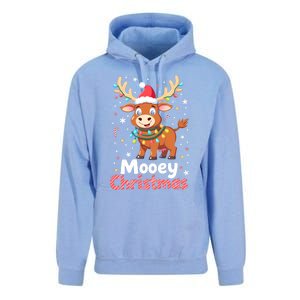 Mooey Christmas Santa Farmer Merry Highland Cow Christmas Gift Unisex Surf Hoodie