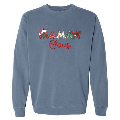 Mamaw Claus Santa Hat Merry Christmas Mamaw Funny Gift Garment-Dyed Sweatshirt