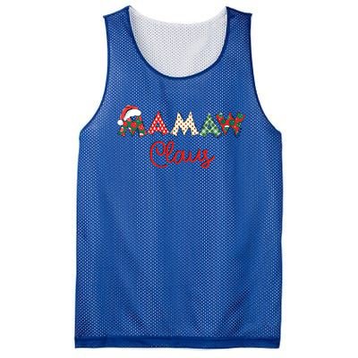 Mamaw Claus Santa Hat Merry Christmas Mamaw Funny Gift Mesh Reversible Basketball Jersey Tank