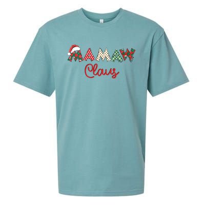 Mamaw Claus Santa Hat Merry Christmas Mamaw Funny Gift Sueded Cloud Jersey T-Shirt