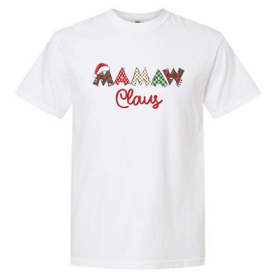 Mamaw Claus Santa Hat Merry Christmas Mamaw Funny Gift Garment-Dyed Heavyweight T-Shirt