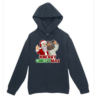 Merry Christmas Santa Jesus Selfie Funny Holiday Urban Pullover Hoodie