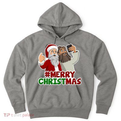 Merry Christmas Santa Jesus Selfie Funny Holiday Hoodie