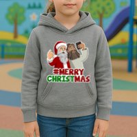 Merry Christmas Santa Jesus Selfie Funny Holiday Kids Hoodie