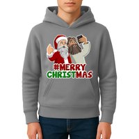 Merry Christmas Santa Jesus Selfie Funny Holiday Kids Hoodie
