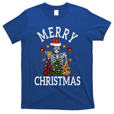Merry Christmas Skull Skeleton  T-Shirt