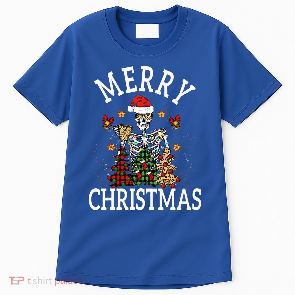 Merry Christmas Skull Skeleton  Tall T-Shirt