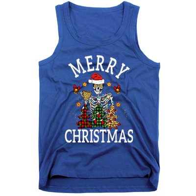 Merry Christmas Skull Skeleton  Tank Top