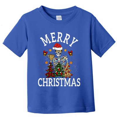 Merry Christmas Skull Skeleton  Toddler T-Shirt