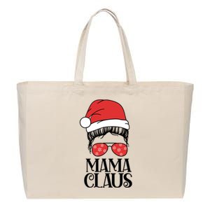 Mama Claus Santa Christmas Gift Cotton Canvas Jumbo Tote