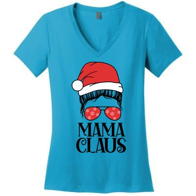 Mama Claus Santa Christmas Gift Women's V-Neck T-Shirt