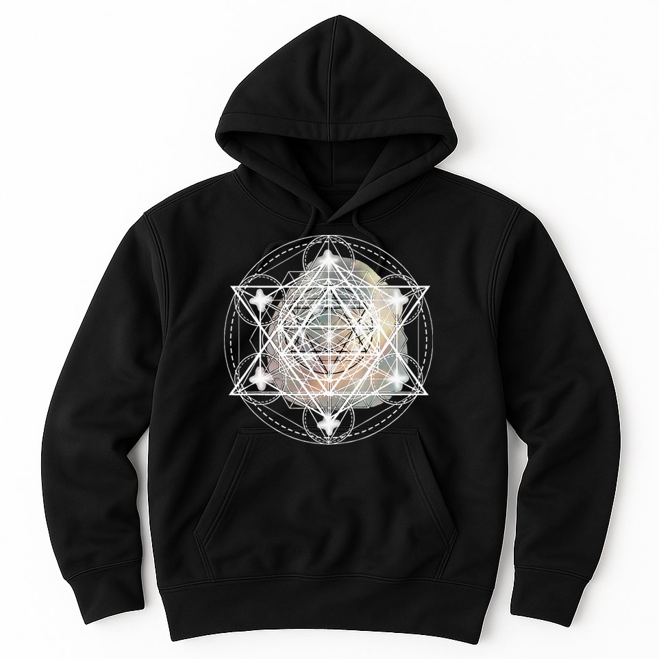 Metatron Cube Sacred Geometry Spiritual Yoga Hoodie