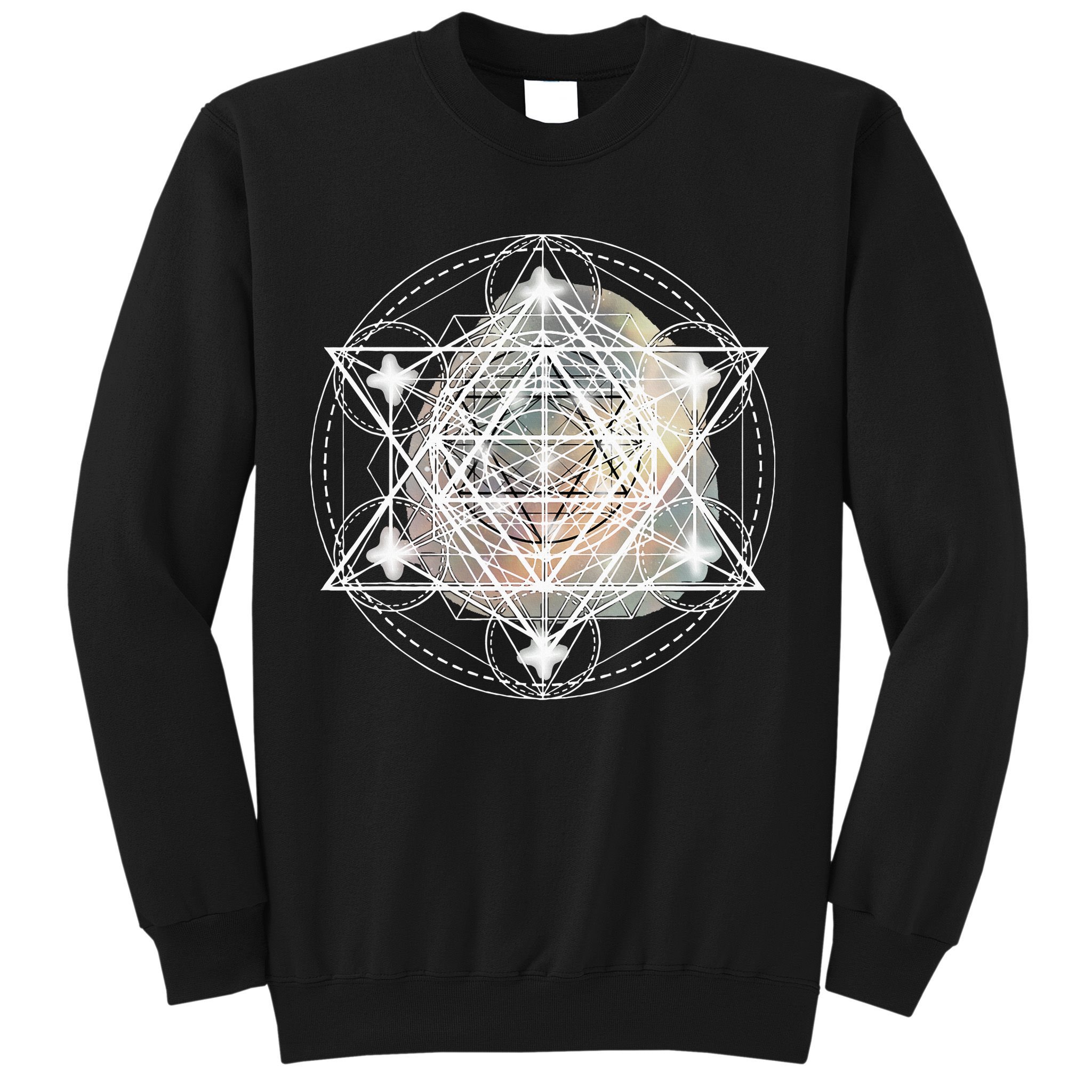 Metatron Cube Sacred Geometry Spiritual Yoga Sweatshirt
