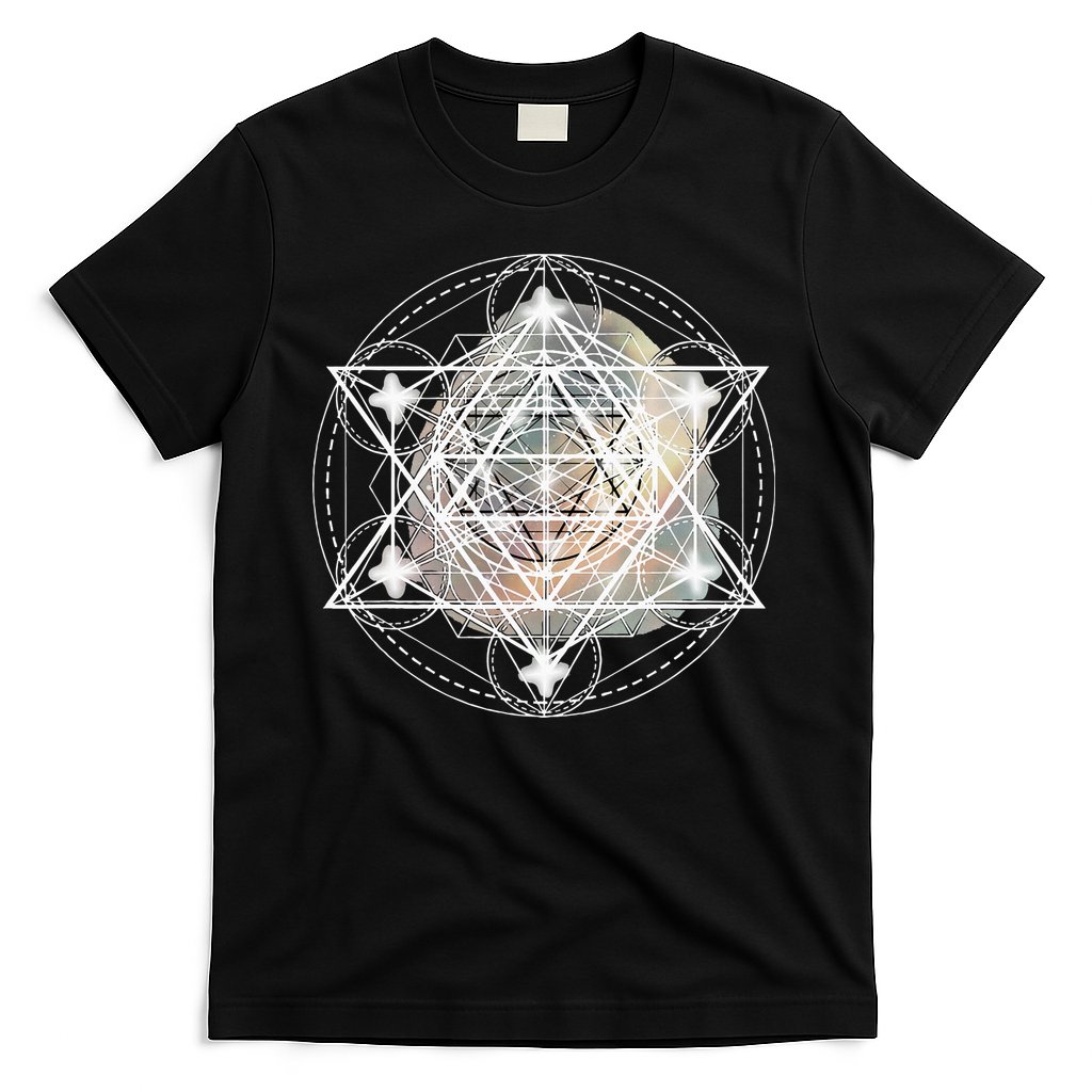 Metatron Cube Sacred Geometry Spiritual Yoga T-Shirt