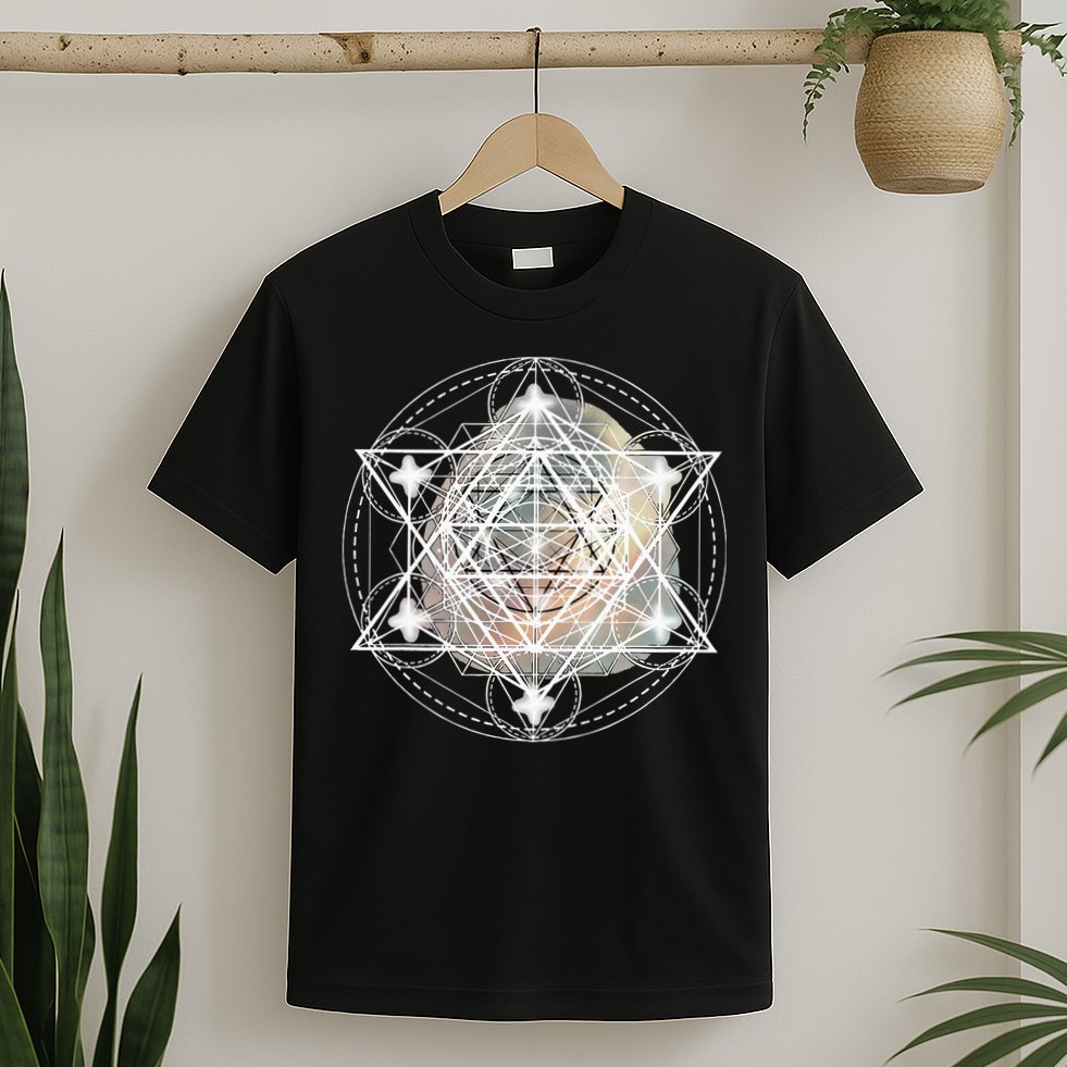 Metatron Cube Sacred Geometry Spiritual Yoga T-Shirt