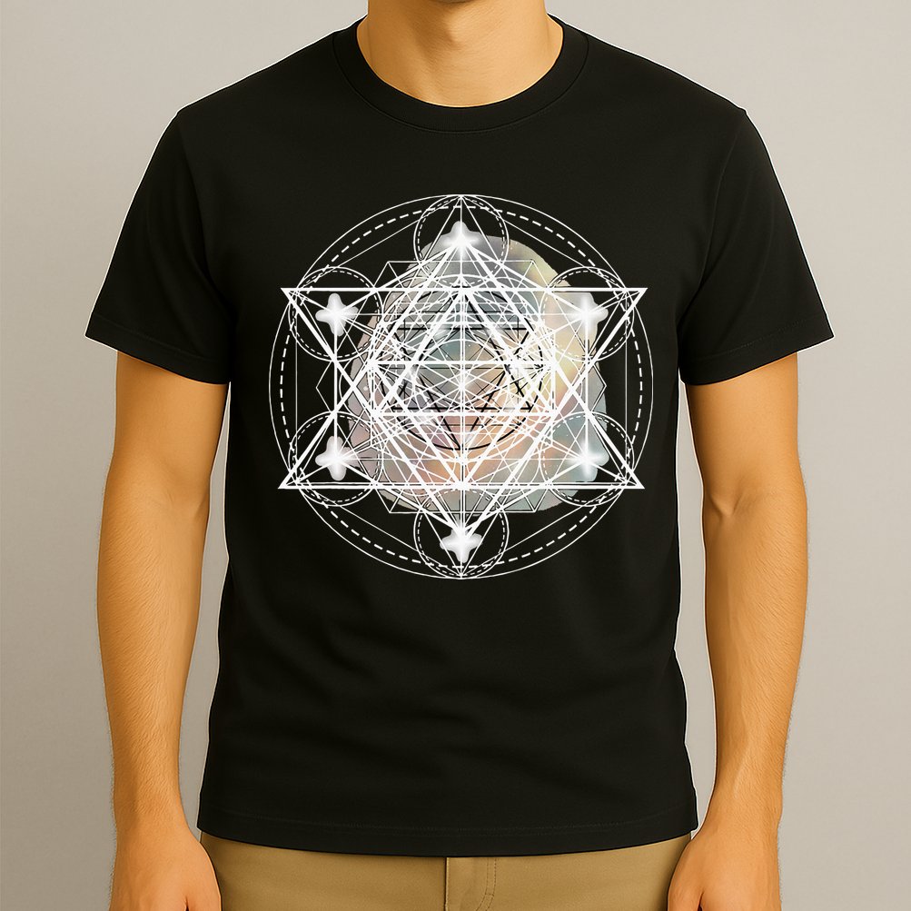 Metatron Cube Sacred Geometry Spiritual Yoga T-Shirt