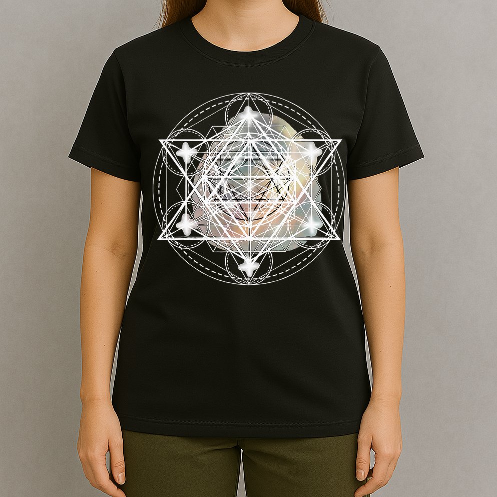 Metatron Cube Sacred Geometry Spiritual Yoga T-Shirt