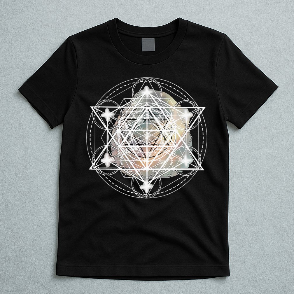 Metatron Cube Sacred Geometry Spiritual Yoga T-Shirt