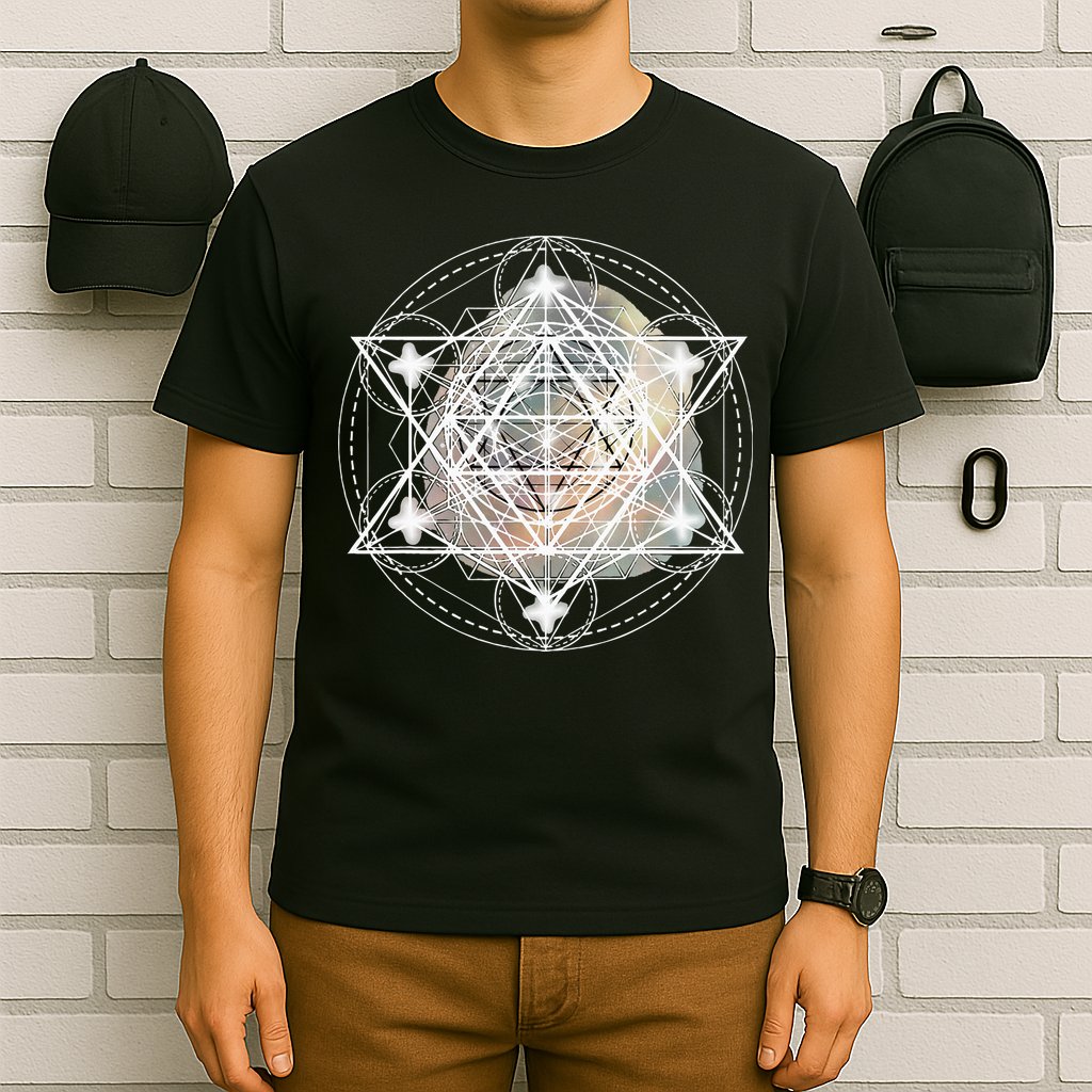 Metatron Cube Sacred Geometry Spiritual Yoga T-Shirt