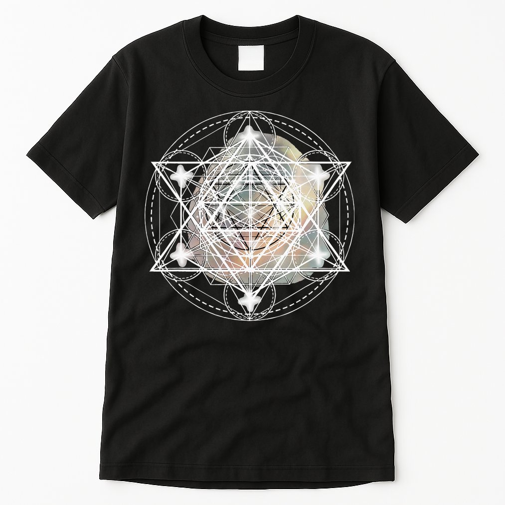 Metatron Cube Sacred Geometry Spiritual Yoga Tall T-Shirt